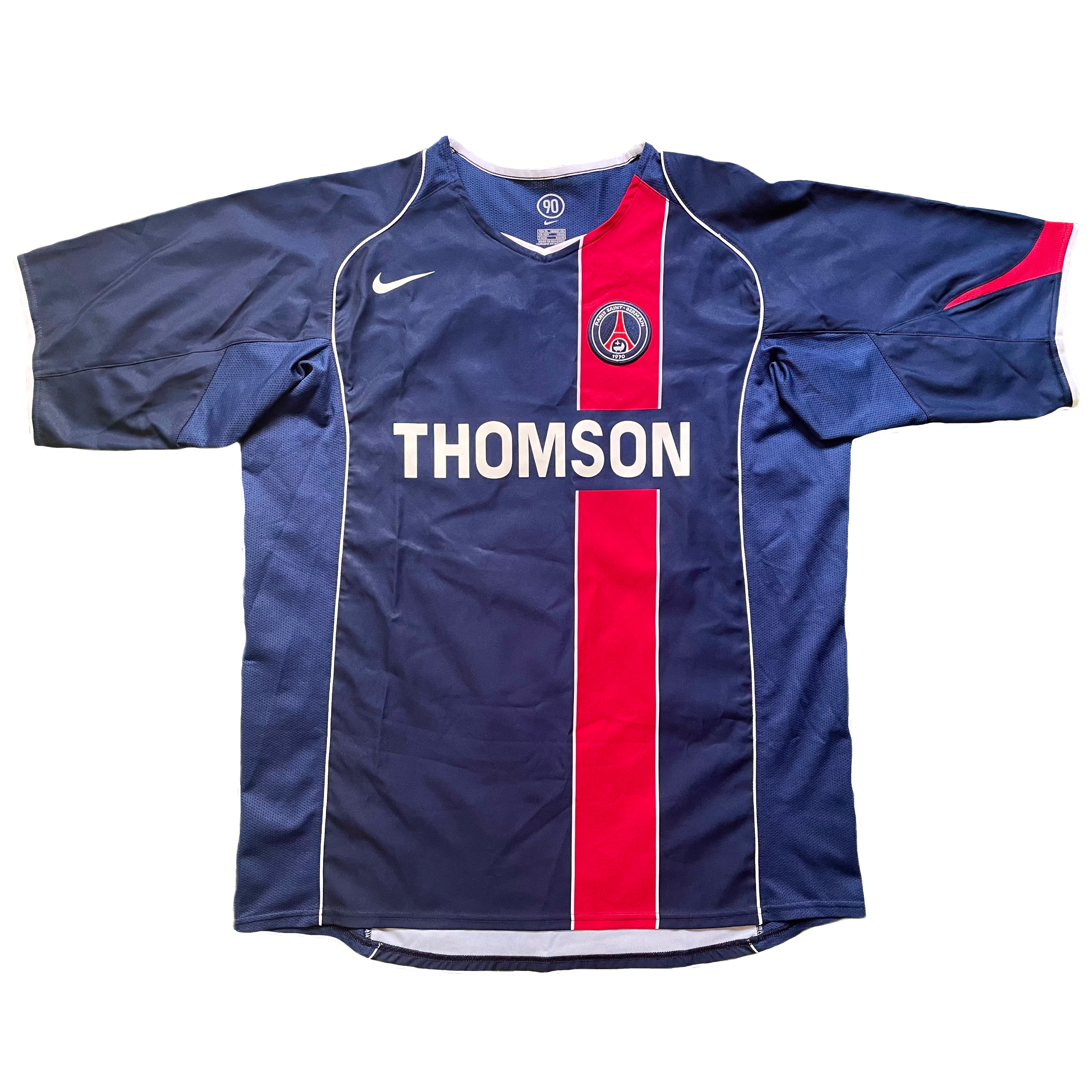 Paris Saint-Germain Copa Camiseta de Fútbol 2004 - 2005. Sponsored by  Nestlé Lion