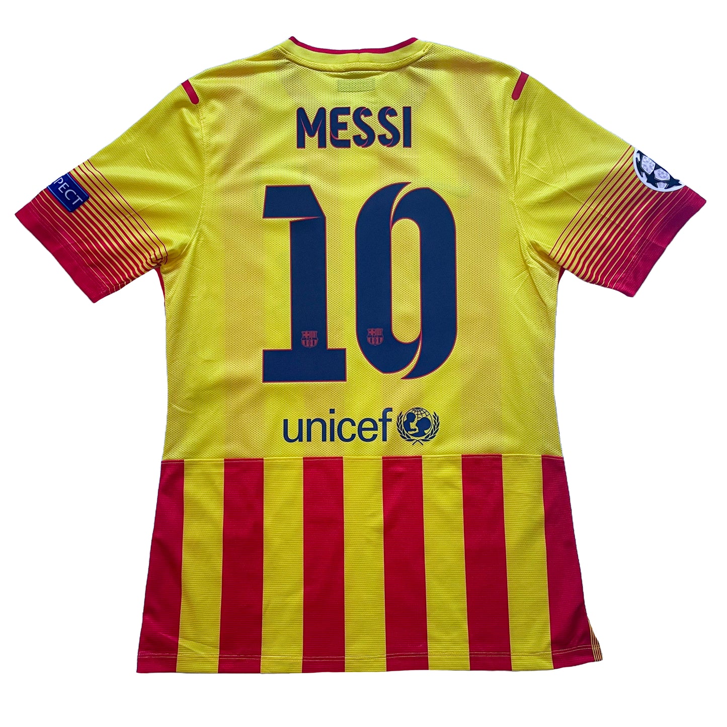 2013-2014 FC Barcelona Player Issue away shirt #10 Messi (L) – Football and  Shirts