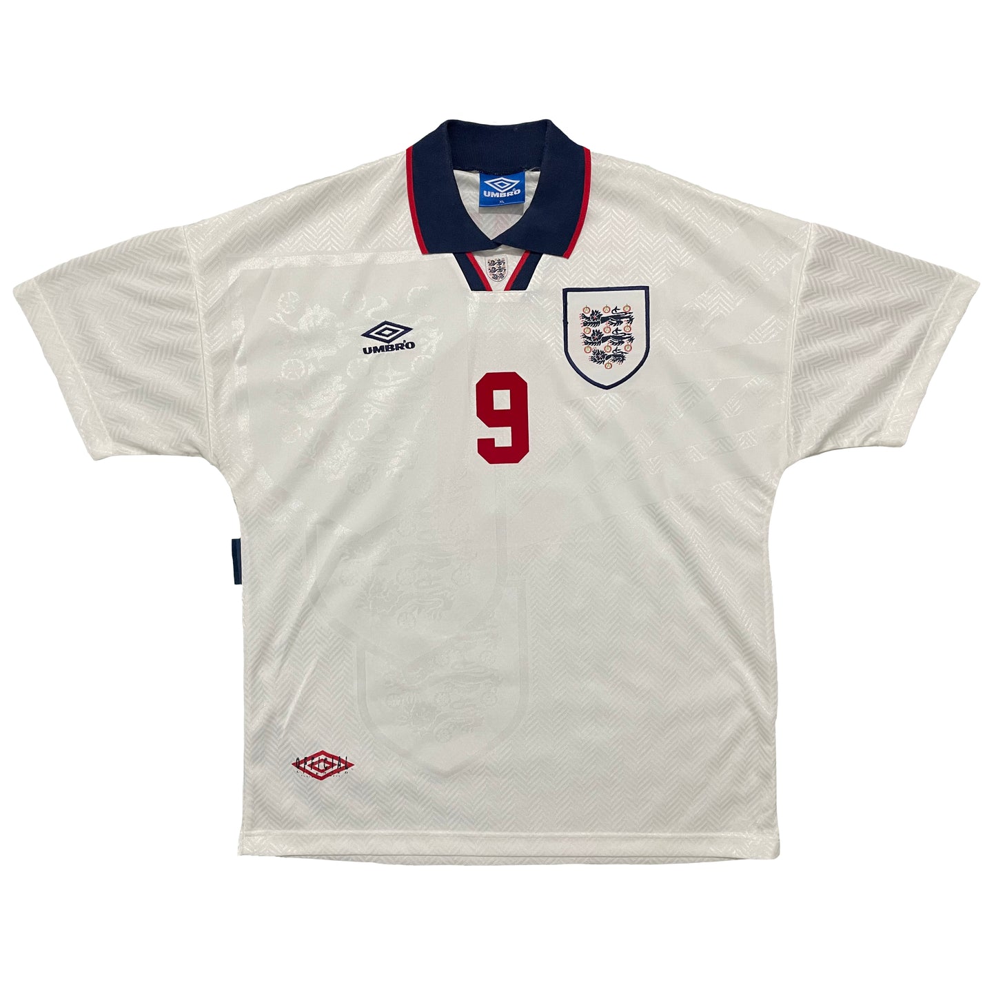 1993-1995 England home shirt #9 Shearer (XL)