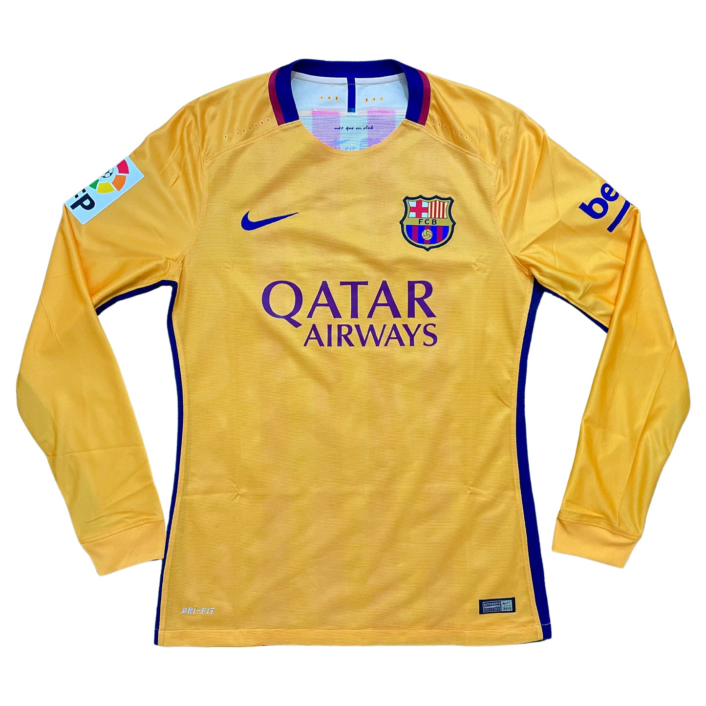 <tc>2015-2016 FC Barcelona Player Issue camiseta visitante #11 Neymar (M)</tc>