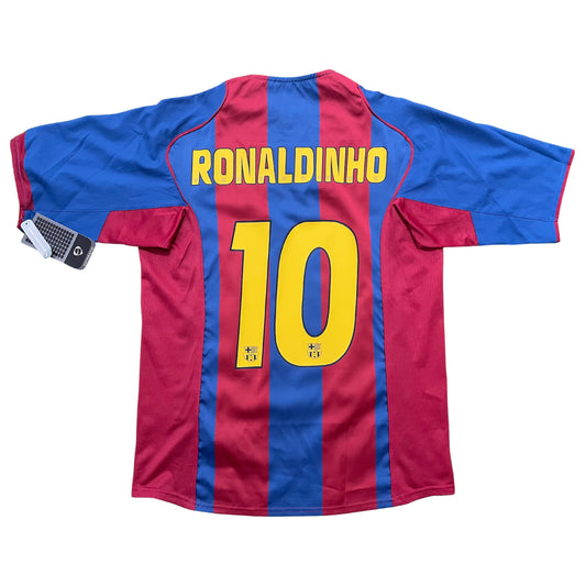 2004-2005 FC Barcelona home shirt #10 Ronaldinho (M)