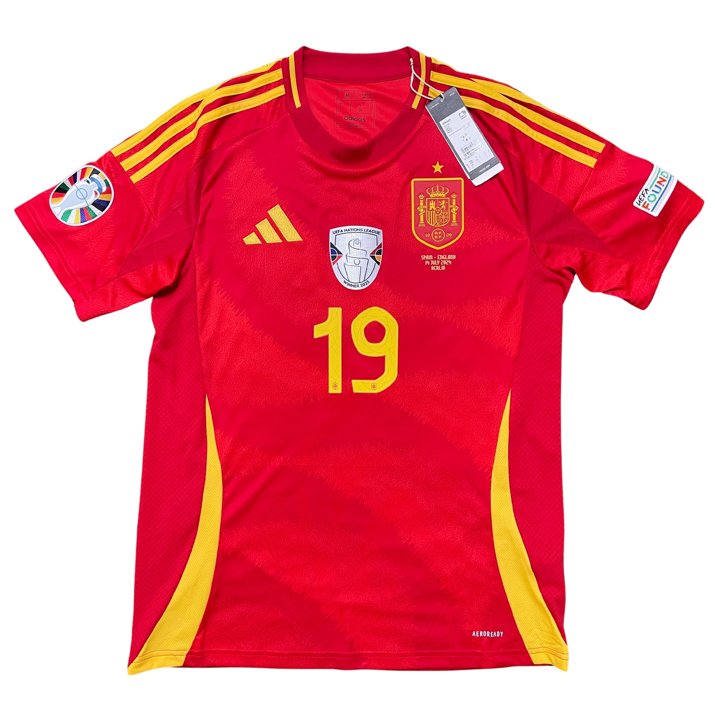 <tc>2024 Eurocopa España camiseta local #19 Lamine Yamal (M, XL)</tc>