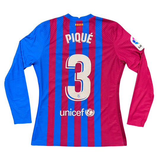 <tc>2021-2022 FC Barcelona Player Issue camiseta local #3 Piqué (L)</tc>